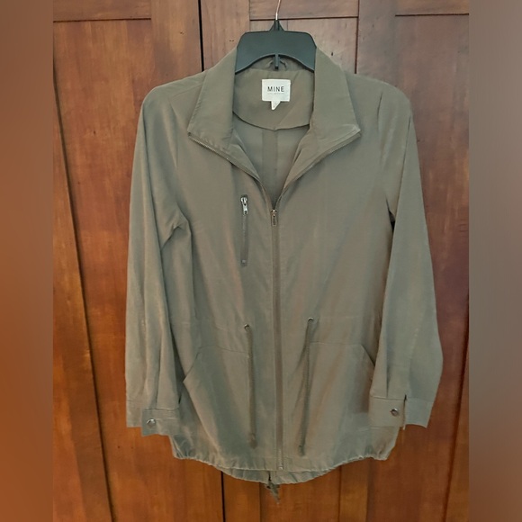 Olive Green Zip Up Jacket Size S - Picture 1 of 5